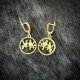 Brass Earrings "Bird Duet"