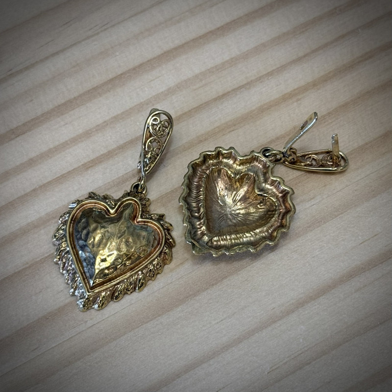 Earrings "Goldheart": Italian brass