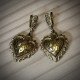 Earrings "Goldheart": Italian brass
