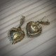 Earrings "Goldheart": Italian brass