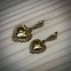 Earrings "Goldheart": Italian brass