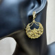 Author's earrings-moons "Golden Moonflower" - brass, ethnic earrings