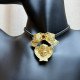 Brass pendant "Cherubic Charm" with red crystal