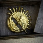 Author's pendant "Sun and Moon" made of brass
