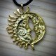 Author's pendant "Sun and Moon" made of brass