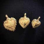 Author's pendant "Golden Heart" made of brass