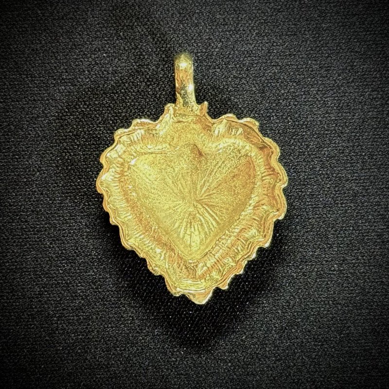 Author's pendant "Golden Heart" made of brass