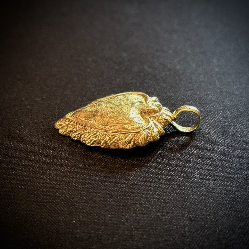 Author's pendant "Golden Heart" made of brass